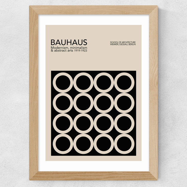 Oak And Beige Bauhaus Wide Oak Frame Oak And Beige Bauhaus Wide Oak Frame