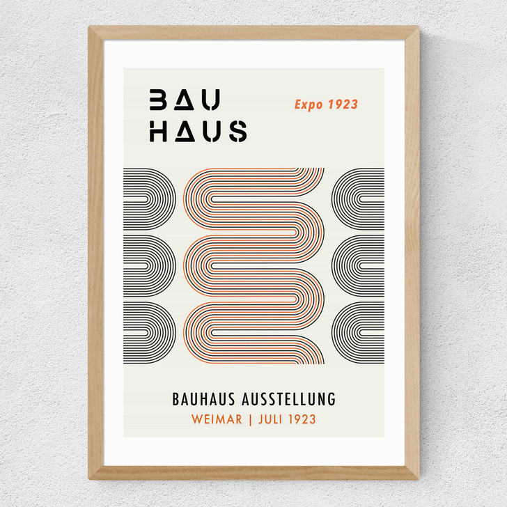 Oak And Orange Bauhaus Medium Oak Frame