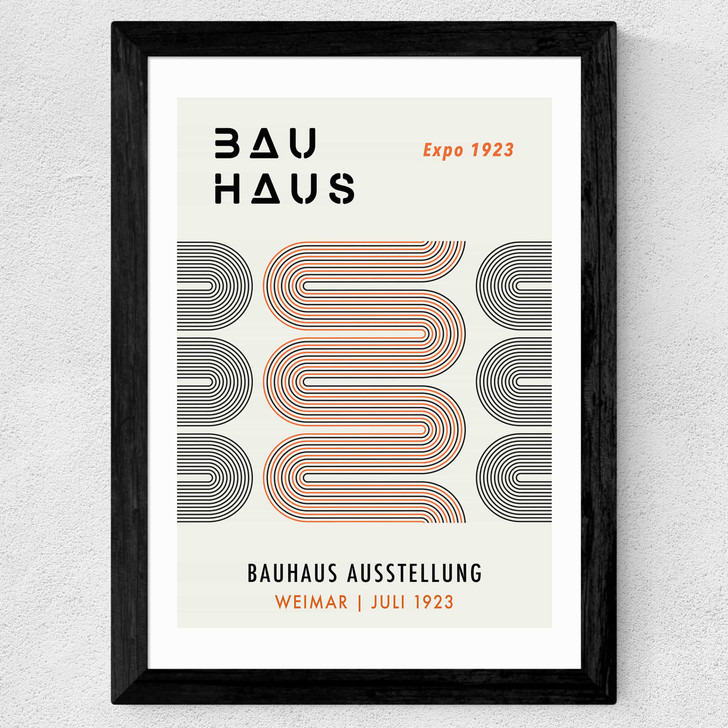 Black And Orange Bauhaus