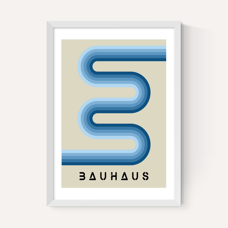 Blue Stripes Bauhaus