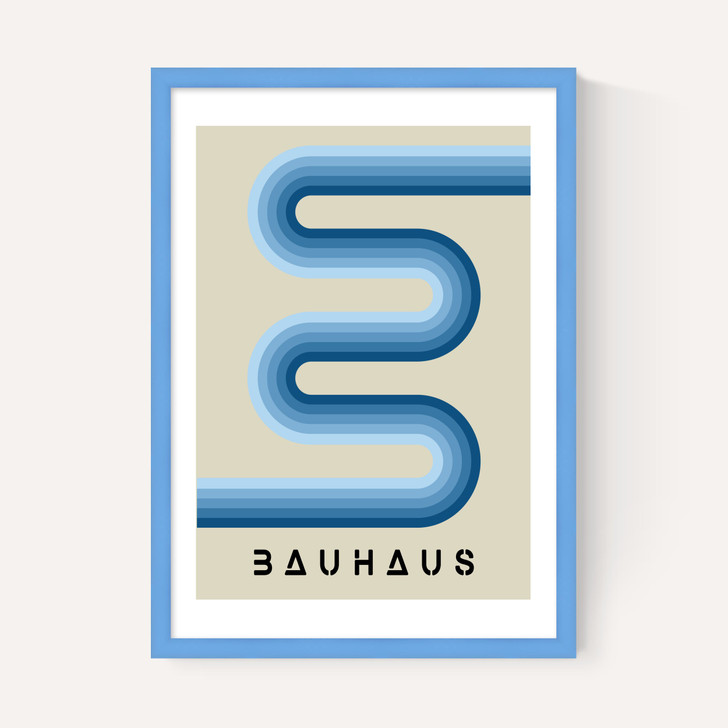 Blue Stripes Bauhaus