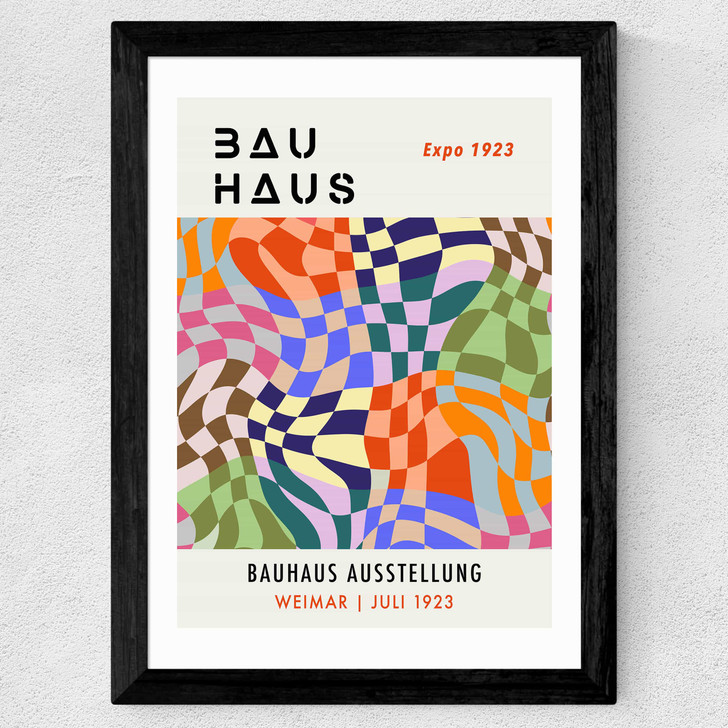 Checkered Bauhaus Wide Black Frame Checkered Bauhaus Wide Black Frame