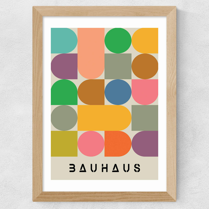 Colourful Bauhaus Wide Oak Frame