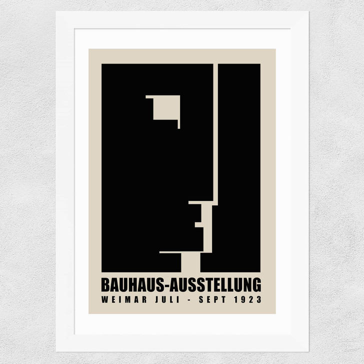 Modernist Bauhaus Exhibition Wide White Frame Modernist Bauhaus Exhibition Wide White Frame