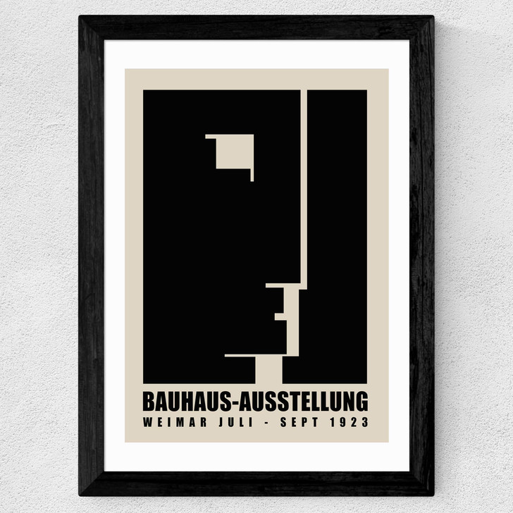 Modernist Bauhaus Exhibition Wide Black Frame