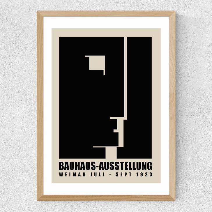 Modernist Bauhaus Exhibition Medium Oak Frame