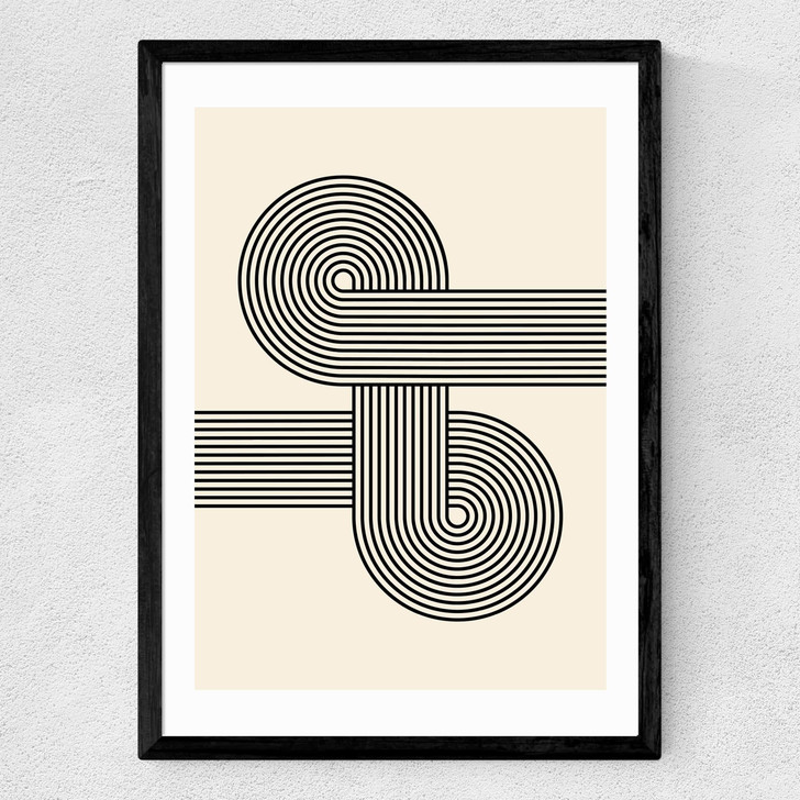 Retro Waves Medium Black Frame