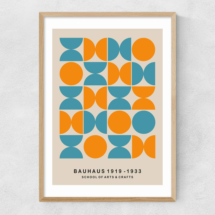 Turquoise And Orange Bauhaus