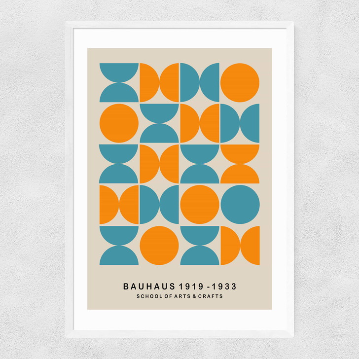 Turquoise And Orange Bauhaus