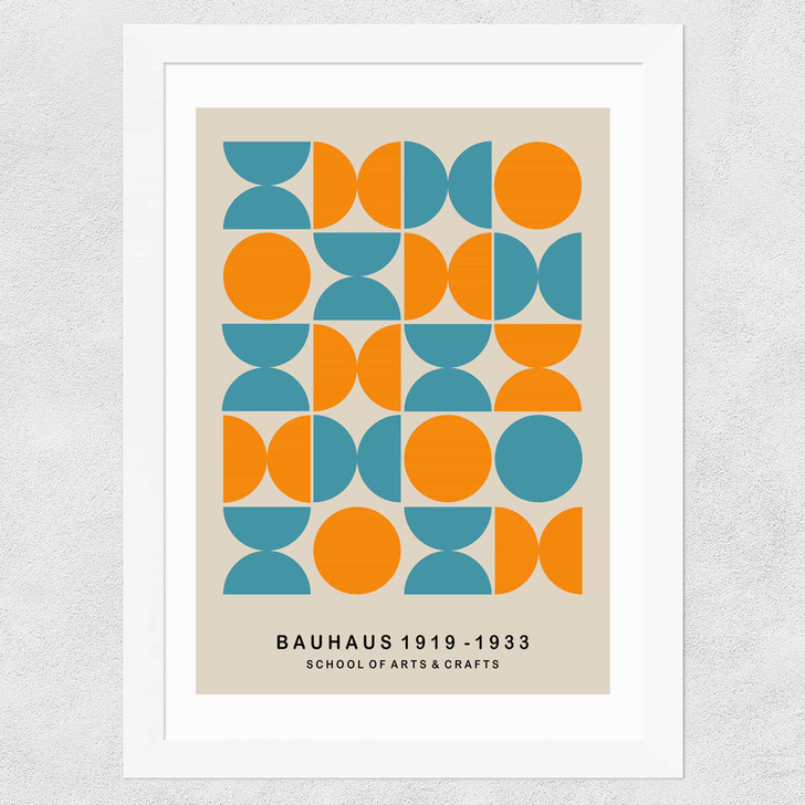 Turquoise And Orange Bauhaus