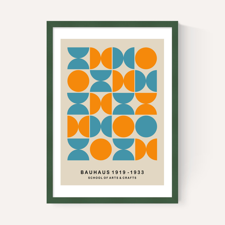 Turquoise And Orange Bauhaus