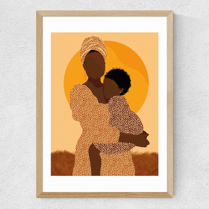 A Mother's Love Medium Oak Frame