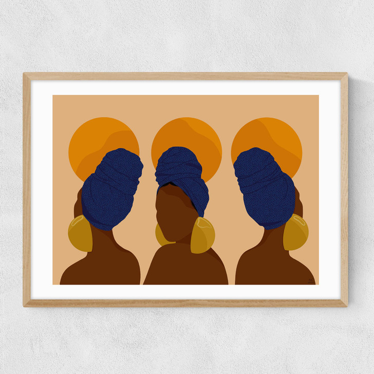 Her Phases Narrow Oak Frame