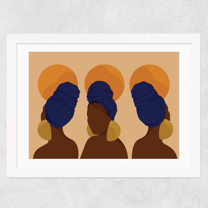 Her Phases Wide White Frame