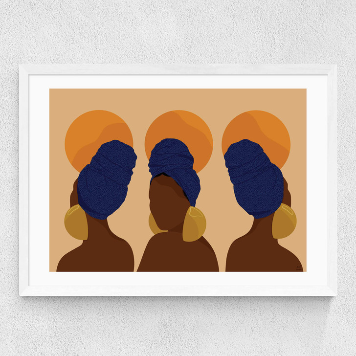 Her Phases Medium White Frame