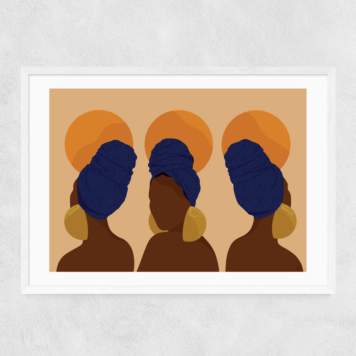 Her Phases Narrow White Frame