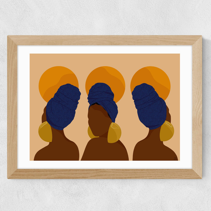 Her Phases Wide Oak Frame