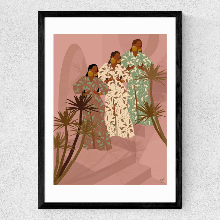 Staircase to Morocco Medium Black Frame Staircase to Morocco Medium Black Frame