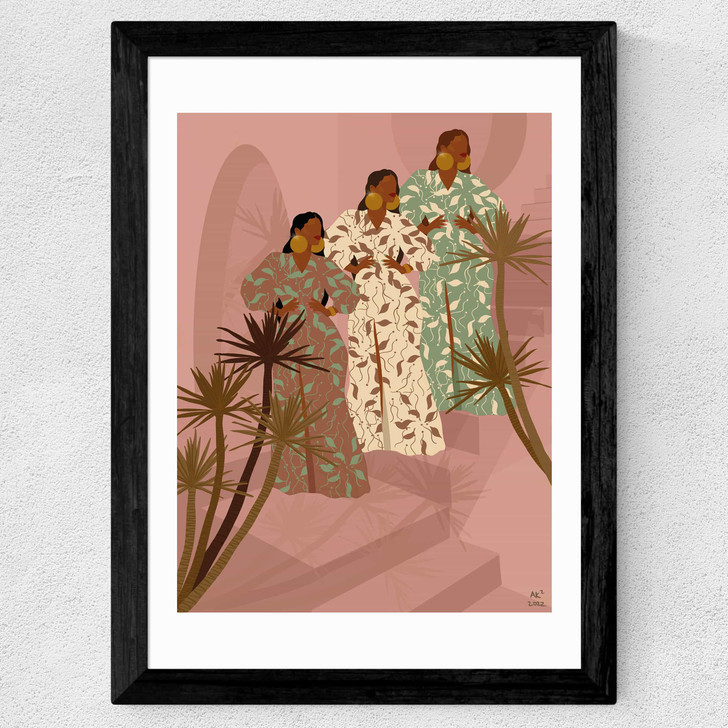 Staircase to Morocco Wide Black Frame Staircase to Morocco Wide Black Frame