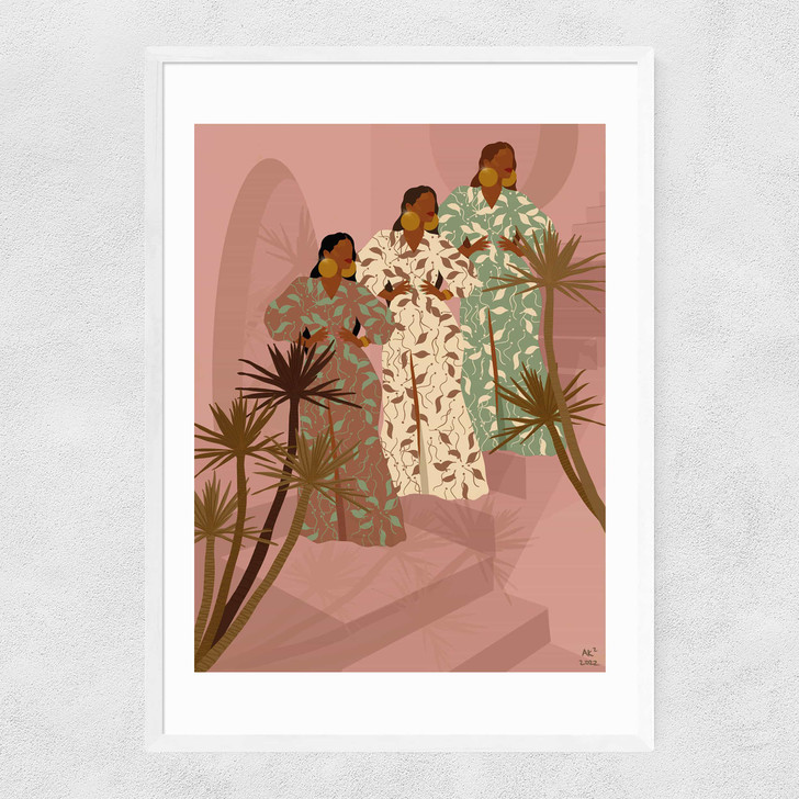 Staircase to Morocco Narrow White Frame Staircase to Morocco Narrow White Frame