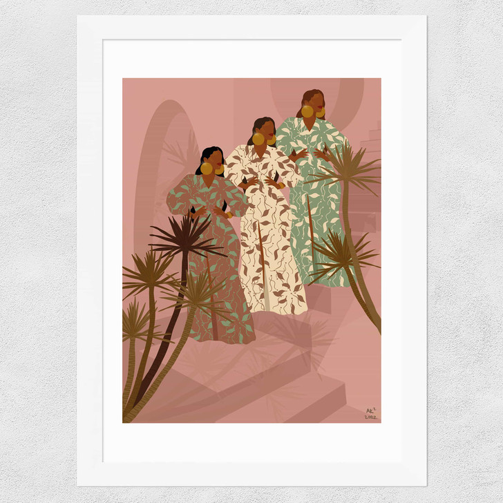 Staircase to Morocco Wide White Frame Staircase to Morocco Wide White Frame