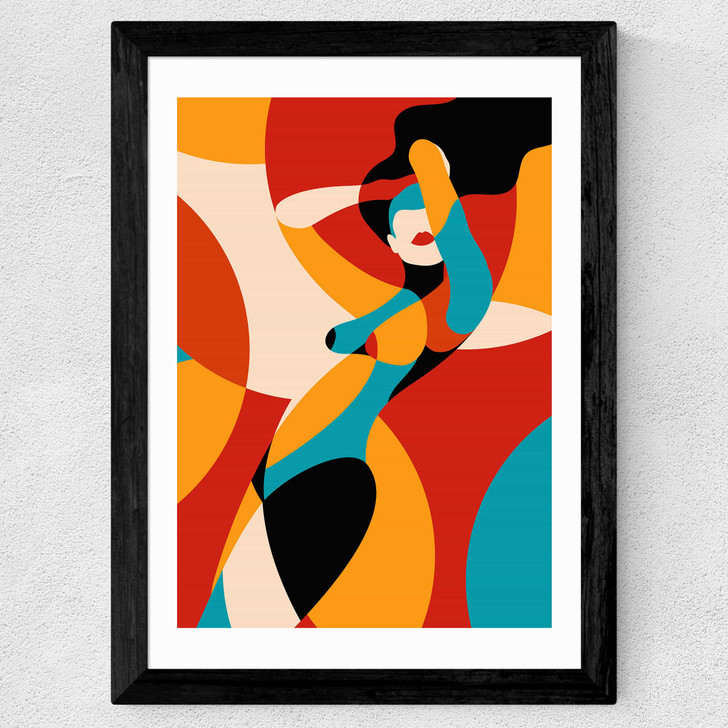 Fire Wide Black Frame