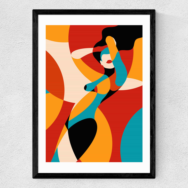 Fire Medium Black Frame