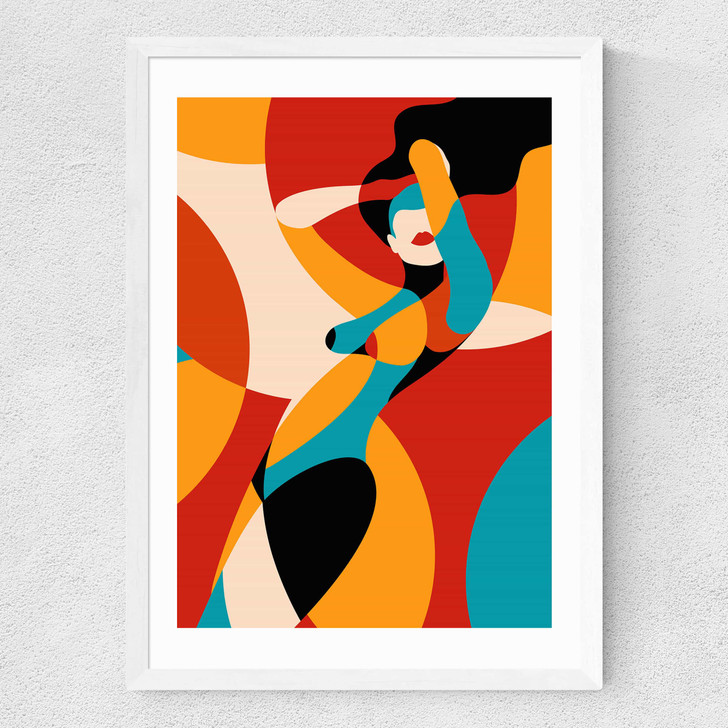 Fire Medium White Frame