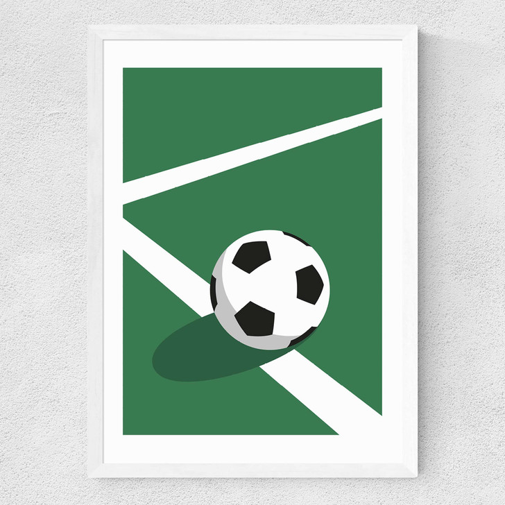 Football Medium White Frame