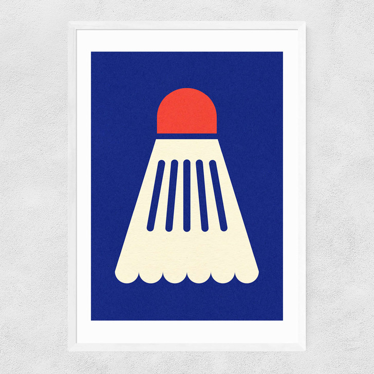 Badminton White Red Narrow White Frame