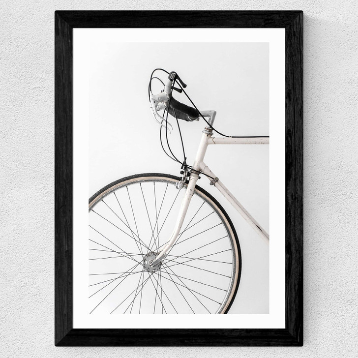338 White Minimal Bicycle Wide Black Frame