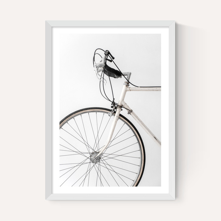 338 White Minimal Bicycle