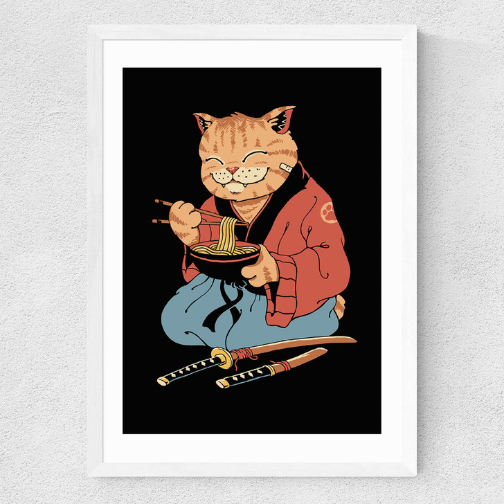 Cat Ramen Medium White Frame Cat Ramen Medium White Frame