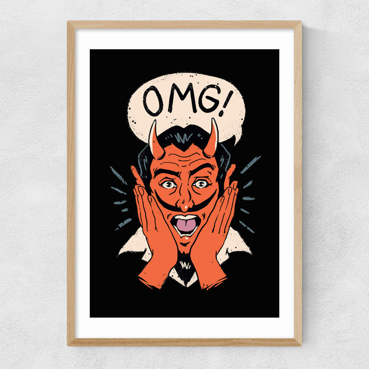 OMG Satan! Narrow Oak Frame OMG Satan! Narrow Oak Frame