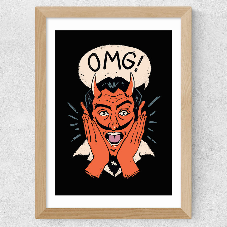 OMG Satan! Wide Oak Frame OMG Satan! Wide Oak Frame