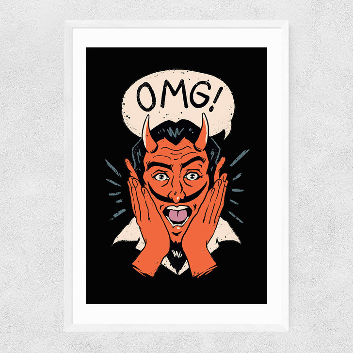 OMG Satan! Narrow White Frame OMG Satan! Narrow White Frame