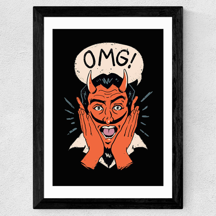 OMG Satan! Wide Black Frame
