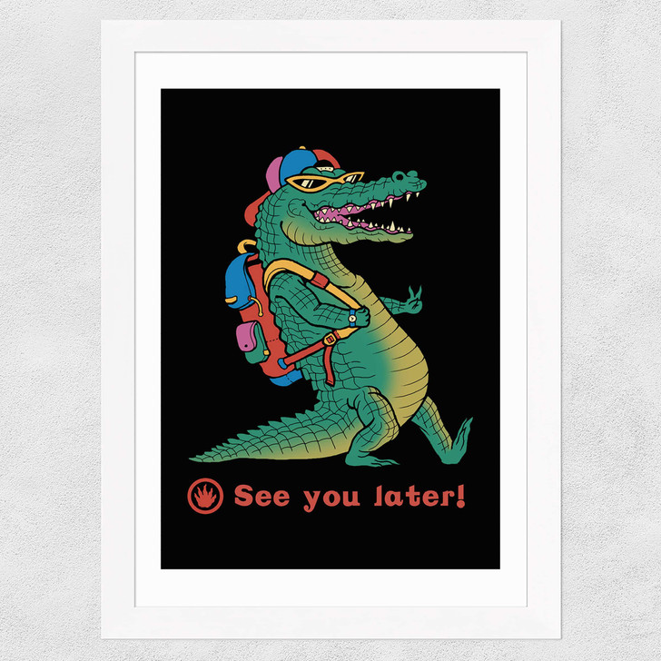See You Later Wide White Frame See You Later Wide White Frame