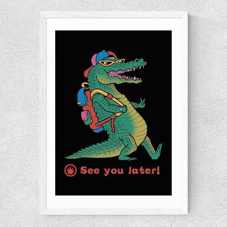 See You Later Medium White Frame