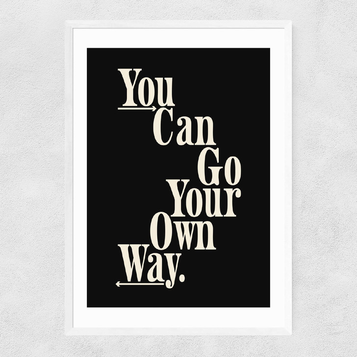 Own Way Narrow White Frame