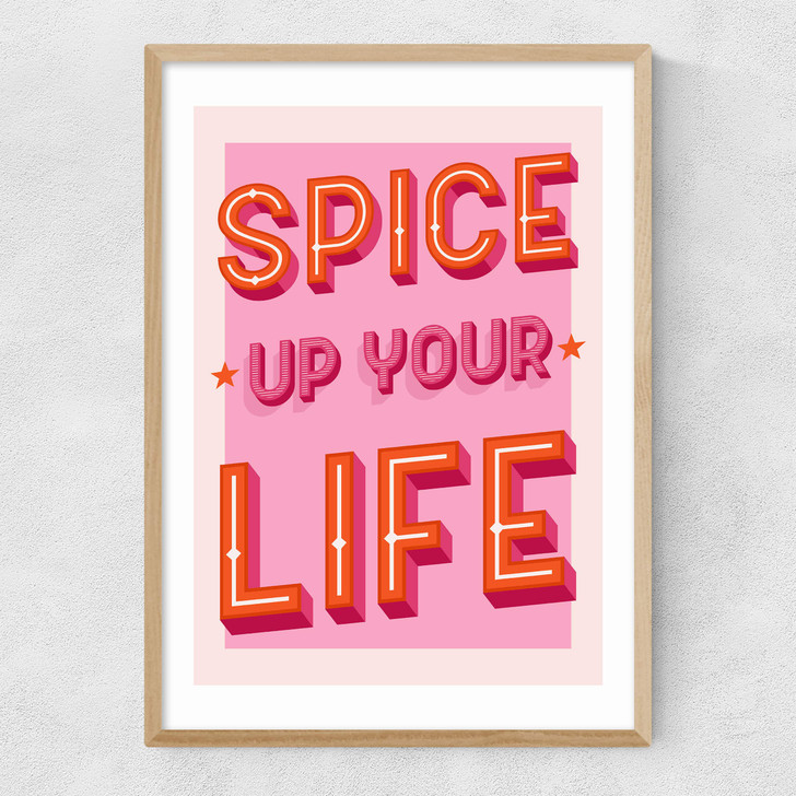 Spice Up Your Life Narrow Oak Frame Spice Up Your Life Narrow Oak Frame