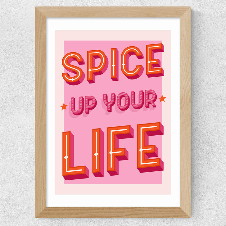 Spice Up Your Life Wide Oak Frame Spice Up Your Life Wide Oak Frame
