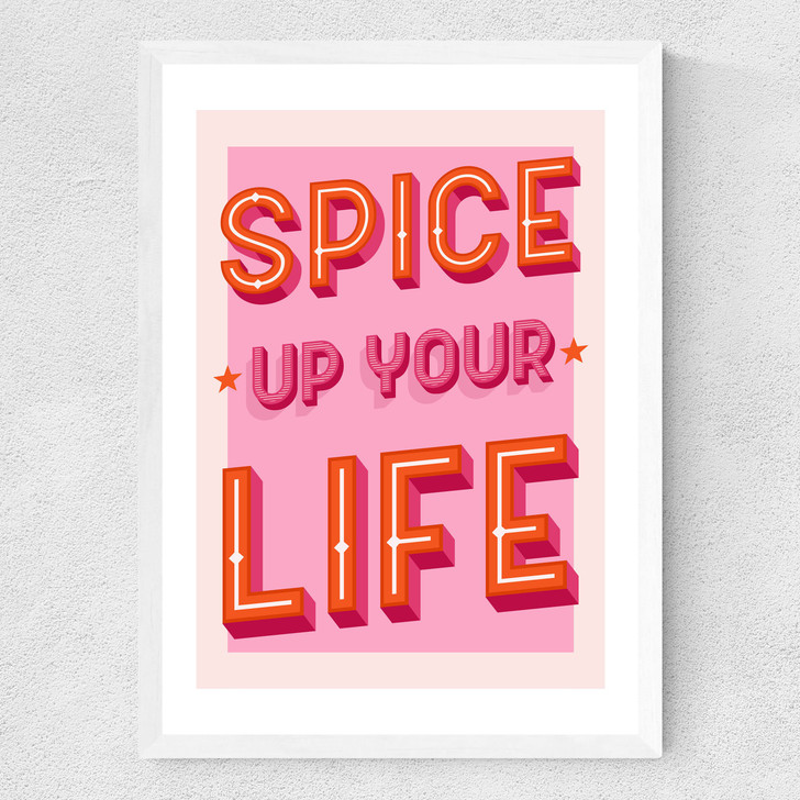 Spice Up Your Life Medium White Frame