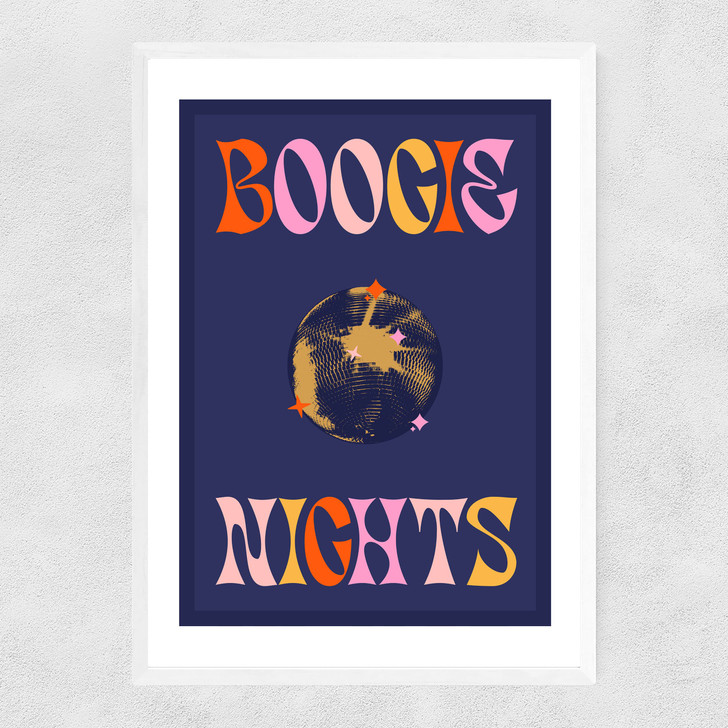 Boogie Nights Narrow White Frame