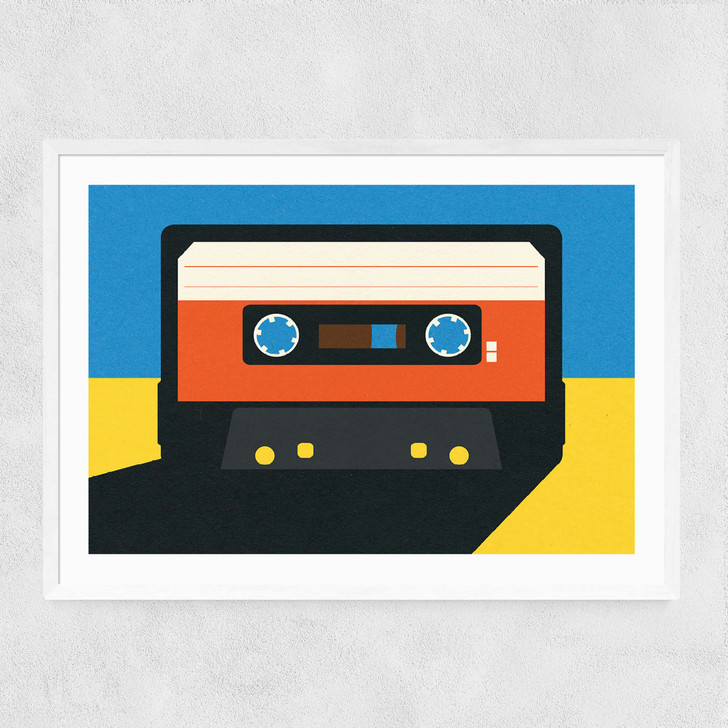 White Tape Narrow White Frame
