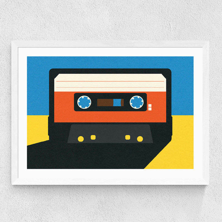 White Tape Medium White Frame