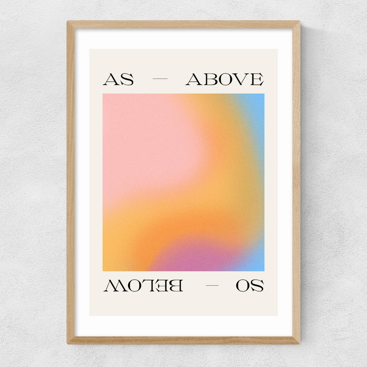 As Above So Below by Tiger Spirit Prints Narrow Oak Frame As Above So Below by Tiger Spirit Prints Narrow Oak Frame