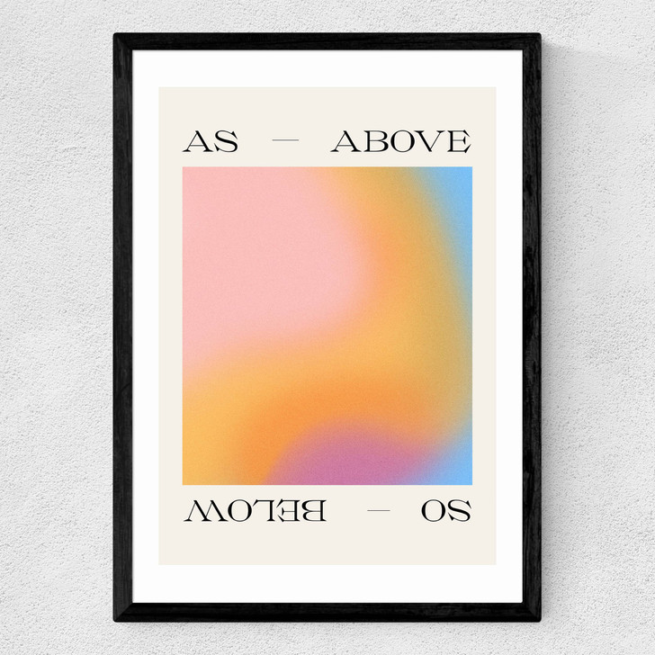 As Above So Below by Tiger Spirit Prints Medium Black Frame