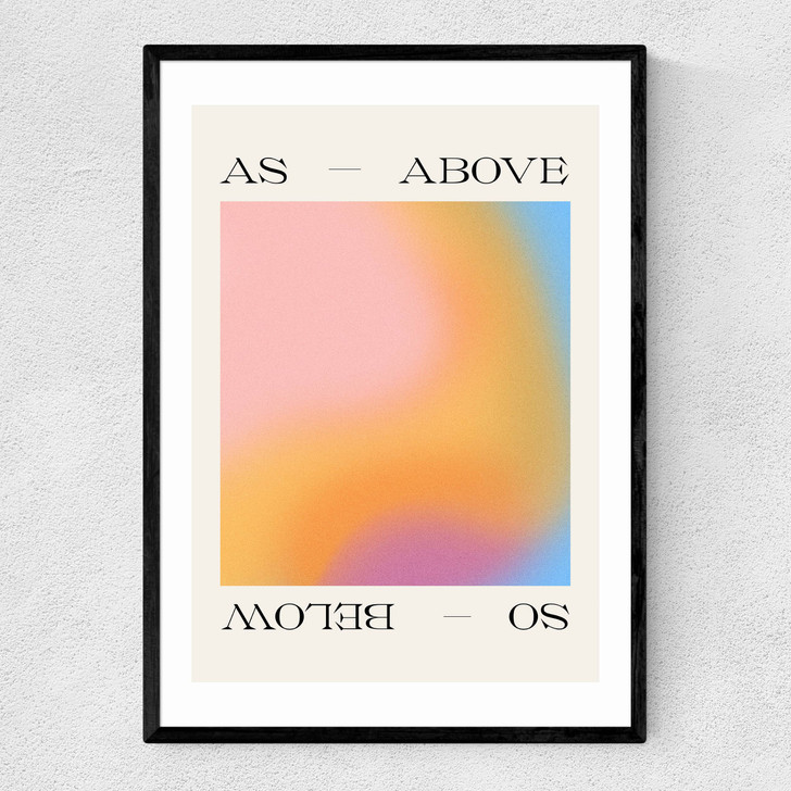 As Above So Below by Tiger Spirit Prints Narrow Black Frame