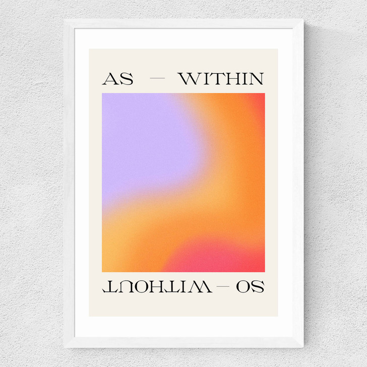 As Within So Without Medium White Frame